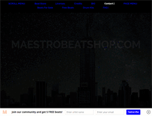 Tablet Screenshot of maestrobeatshop.com